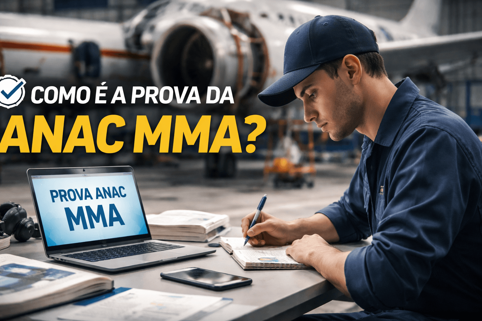 Como é a prova teórica da ANAC para Mecânico de Manutenção Aeronáutica (MMA)?